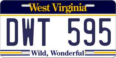 WV license plate DWT595