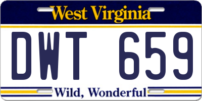 WV license plate DWT659