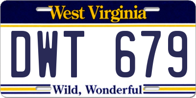 WV license plate DWT679