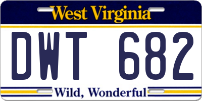 WV license plate DWT682