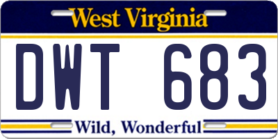 WV license plate DWT683