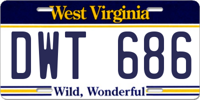 WV license plate DWT686