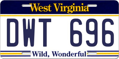 WV license plate DWT696