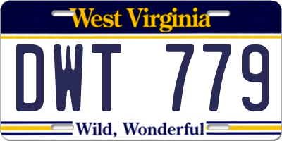 WV license plate DWT779