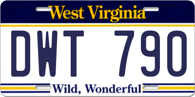 WV license plate DWT790