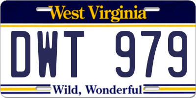 WV license plate DWT979