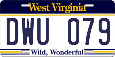 WV license plate DWU079