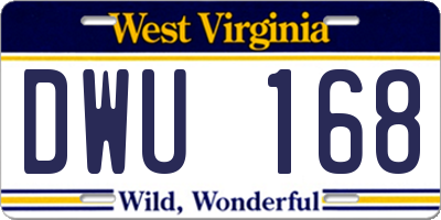 WV license plate DWU168