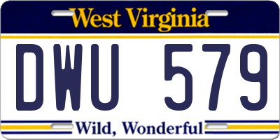 WV license plate DWU579