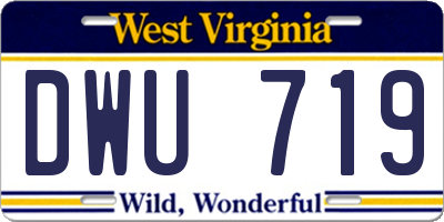 WV license plate DWU719