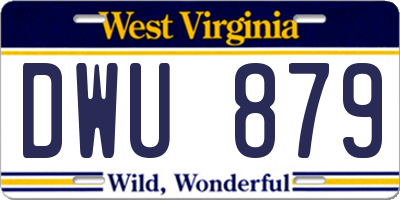 WV license plate DWU879