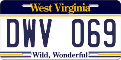 WV license plate DWV069