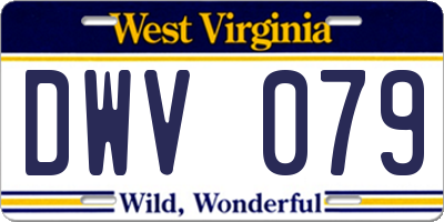 WV license plate DWV079