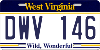 WV license plate DWV146