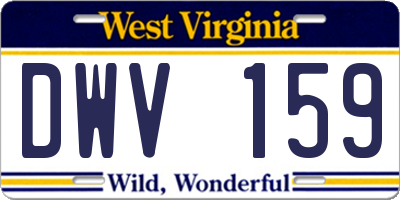 WV license plate DWV159