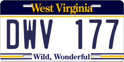 WV license plate DWV177