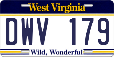 WV license plate DWV179