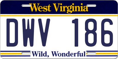 WV license plate DWV186