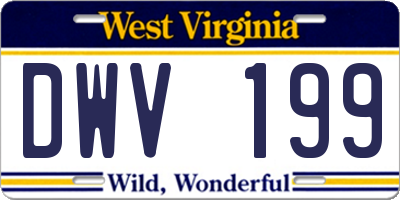 WV license plate DWV199