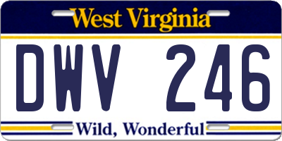 WV license plate DWV246