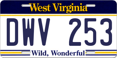 WV license plate DWV253