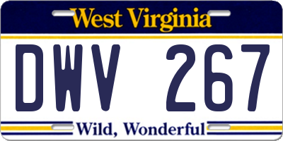 WV license plate DWV267
