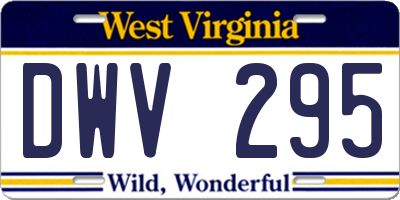 WV license plate DWV295