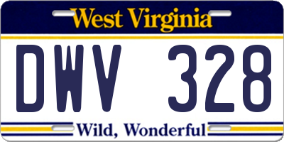 WV license plate DWV328