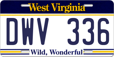 WV license plate DWV336