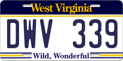 WV license plate DWV339