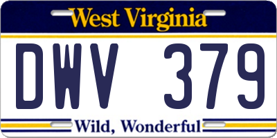 WV license plate DWV379