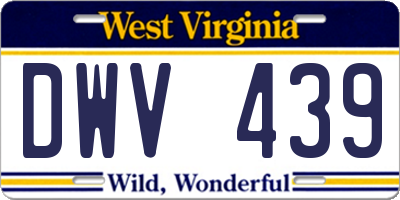 WV license plate DWV439