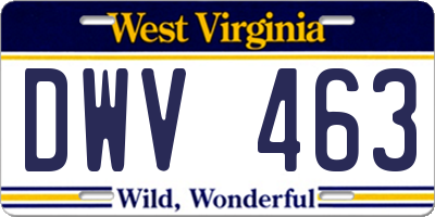 WV license plate DWV463