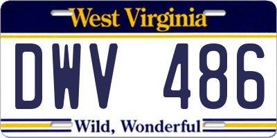 WV license plate DWV486