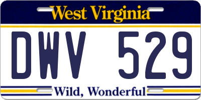 WV license plate DWV529