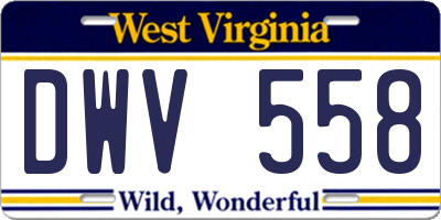 WV license plate DWV558