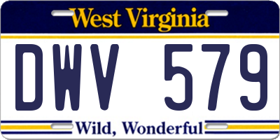 WV license plate DWV579