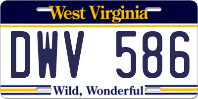 WV license plate DWV586