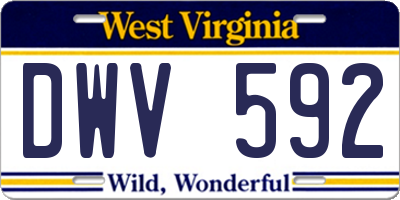WV license plate DWV592