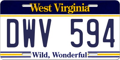 WV license plate DWV594