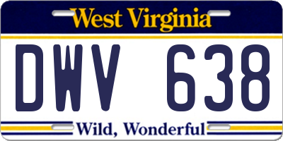 WV license plate DWV638