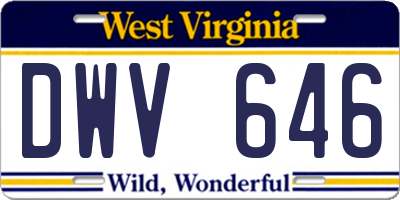 WV license plate DWV646