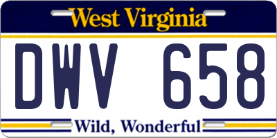 WV license plate DWV658