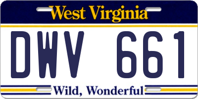 WV license plate DWV661