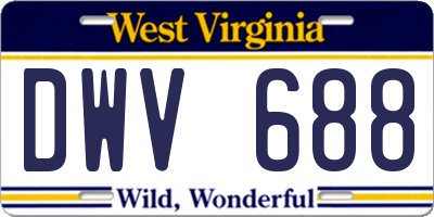 WV license plate DWV688