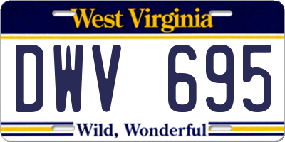 WV license plate DWV695