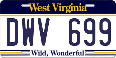 WV license plate DWV699