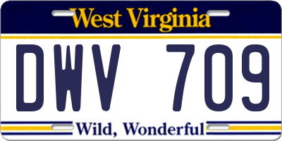WV license plate DWV709