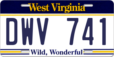 WV license plate DWV741