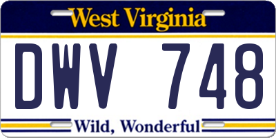 WV license plate DWV748